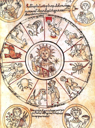 Solen omgivet af stjernetegn af Romanesque