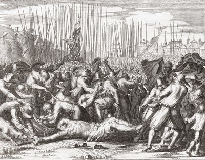 Mordet på De Witt-brødrene. (print) af Romeyn de (after) Hooghe