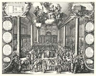 Den portugisiske synagoge, Amsterdam af Romeyn de (after) Hooghe
