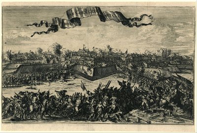 Erobring af Coevorden den 30. december 1672 Erobringen af ​​Coeverde med Cast[eel] (titel på objekt) af Romeyn de Hooghe (attributed to)
