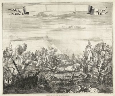 Slaget ved Malaga, 1704 af Romeyn de Hooghe (attributed to)