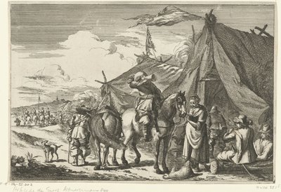 Rytterne hviler ved telte af Romeyn de Hooghe (rejected attribution)