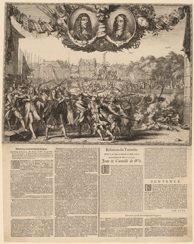 Billede og sandfærdig historie... (Repræsentation af den sande historie om Johan de Witt...) af Romeyn de Hooghe