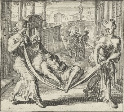 Decameron: Fjerde dag, sjette historie af Romeyn de Hooghe