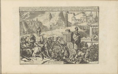 Religiøse handlinger og ceremonier i Indien Djævle- og idoltjeneste / Service Diabolique et Idolatres des Circassiens osv. (titel på objektet) Les Indes Orientales et Occidentales et autres lieux (serietitel) af Romeyn de Hooghe