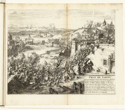 Inname van Lagny, 1589-1590 Capture of Lagny (titel på objekt) Wars of Flanders (serietitel) af Romeyn de Hooghe