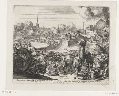 Tyrkernes skyttegrave til Wien Skyttegrave, batterier og tyrkernes militære vold osv. for Wien (titel på objektet) af Romeyn de Hooghe