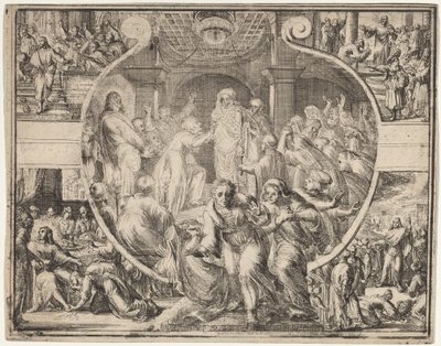 Opdragelse af Lazarus med scener fra Kristi liv af Romeyn de Hooghe
