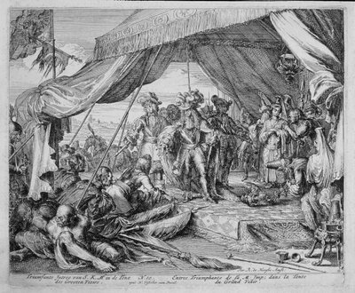 Vienna Print Cycle, Kejser Leopolds (1640-1705) indtræden i Storvesirens telt, 1683 af Romeyn de Hooghe