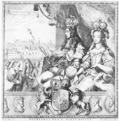 William III (1650-1702) og Mary II (1662-94) indgraveret af kunstneren, ca. 1690 af Romeyn de Hooghe