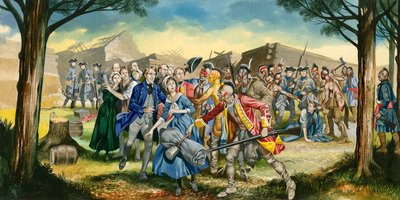 Massakren ved Fort William Henry af Ron Embleton