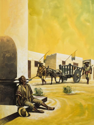 Mexico under Santa Anna (1794-1876) (gouache på papir) af Ron Embleton