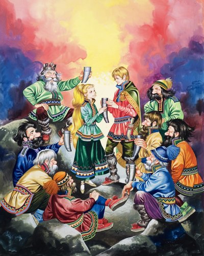 Troldenes hemmelighed (gouache på papir) af Ron Embleton