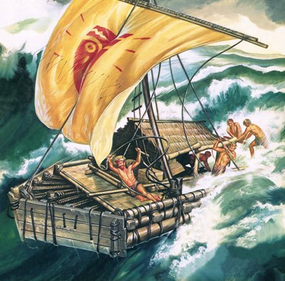 Rejsen med Kon-Tiki af Ron Embleton