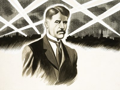 Deres uges dagbog: Zeppelin-angreb (Arnold Bennett) af Ron Embleton
