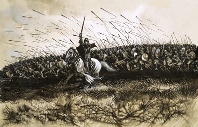 Uidentificeret slag (Agincourt) af Ron Embleton