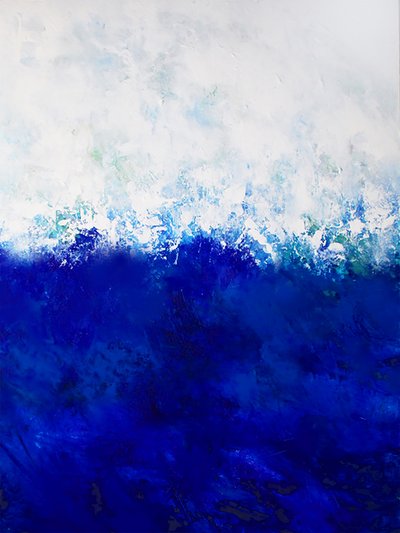Deep Blue Wave – Abstrakt af Ron Halfant