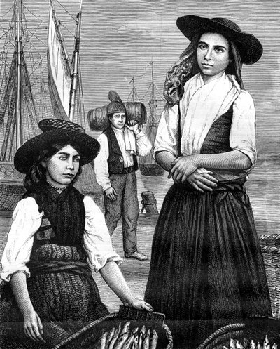 Portugisiske kvinder, 1800-tallet af Ronjat