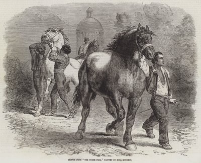 Skitse fra Hestemessen af Rosa Bonheur