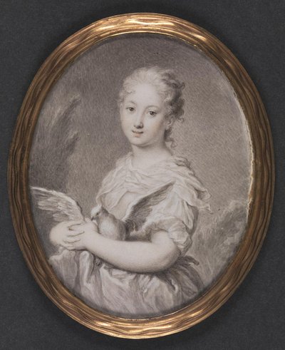 Kyskhed. En ung pige med en due af Rosalba Carriera