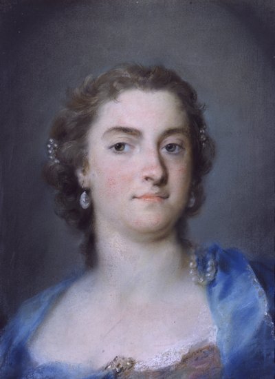 Portræt af Faustina Bordoni Hasse af Rosalba Carriera