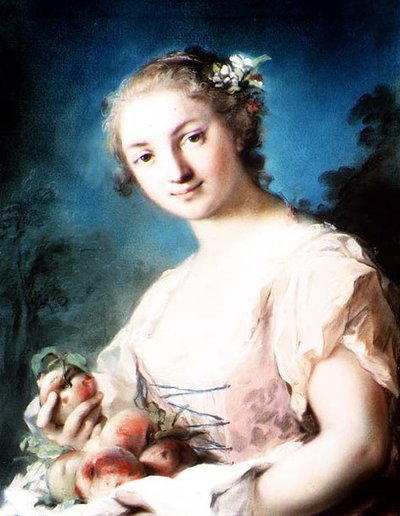 Sommer: en pige med ferskner af Rosalba Giovanna Carriera