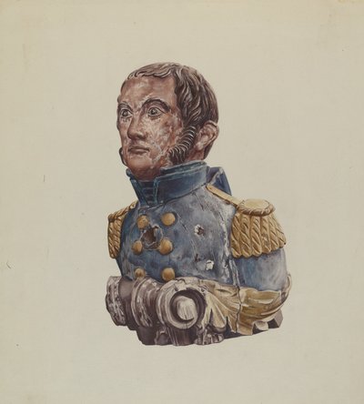 Figurhoved: Søofficer af Rosamond P. Gray