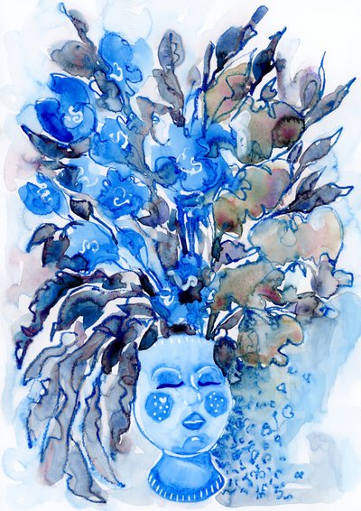 Fantastisk blå blomsterkrans af Rosana Laiz Blursbyai