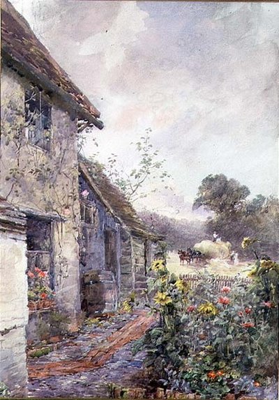The Haycart Approaches (akvarel) af Rose Maynard Barton