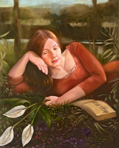 Perfekt fred, 2008 (olie på lærred) af Rosemarie Adcock