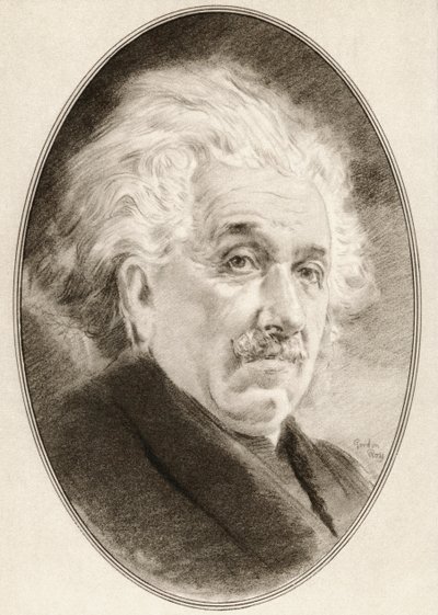 Albert Einstein, fra Living Biography of Great Scientists. af Ross Gordon