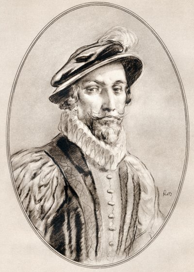 Sir Walter Raleigh, fra Living Biography of Famous Men. af Ross Gordon