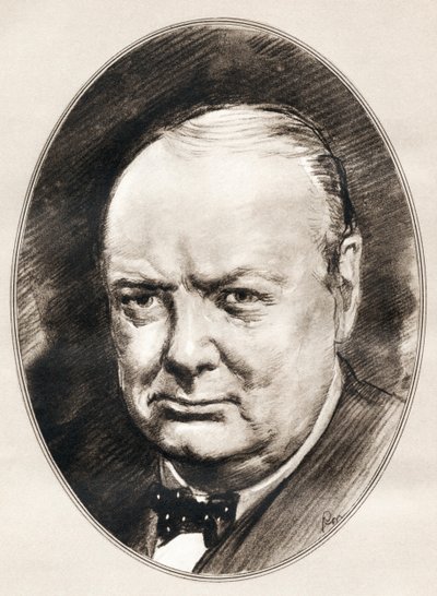 Sir Winston Leonard Spencer-Churchill, fra Living Biographies of Famous Men. af Ross Gordon