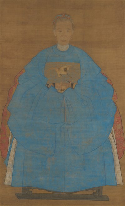 Portræt af en gammel dame, dateret xinyou 1561 eller 1621. af Ruan Zude