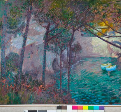 San Fruttuoso-bugten ca. 1913-15 af Rubaldo Merello