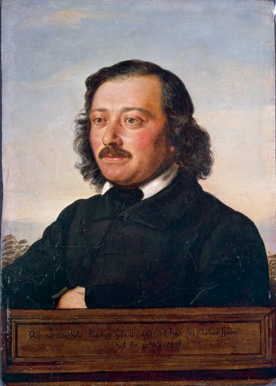 Portræt af Berthold Auerbach af Rudolf Julius Benno Huebner