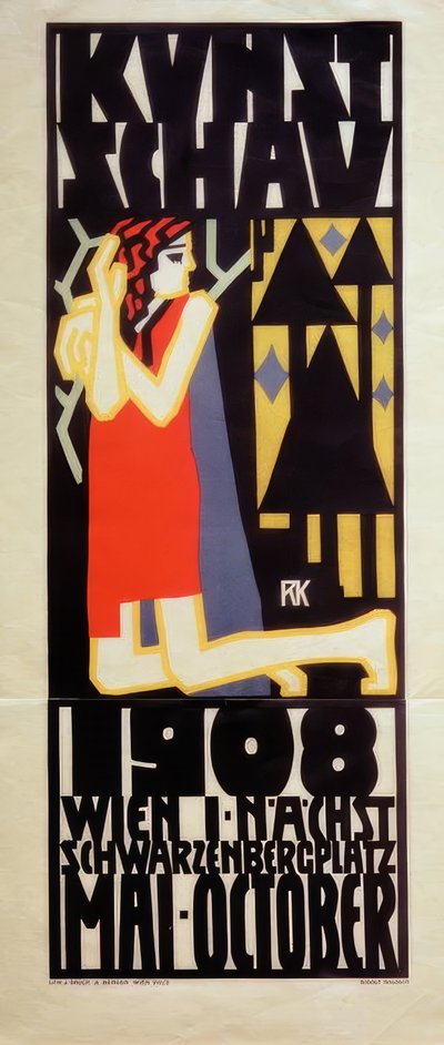 R.Kalvach, plakat fra Wien Art Show 1908 af Rudolf Kalvach