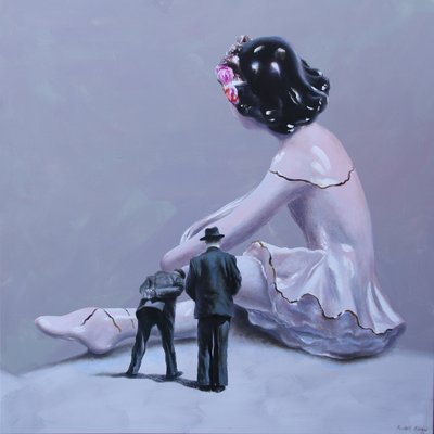 Tricky, 2022 (olie på lærred) af Rudolf Kosow