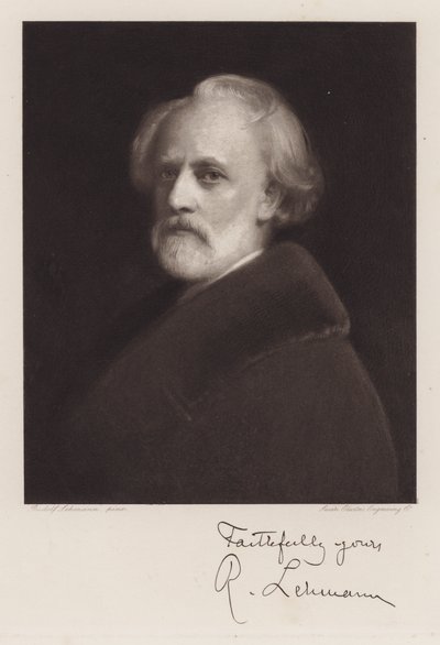 Rudolf Lehmann, Selvportræt (litho) af Rudolf Lehmann