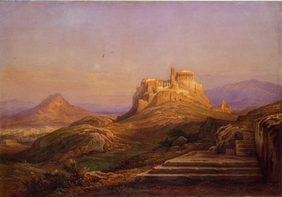 Udsigt over Akropolis fra Pnyx, 1863 af Rudolf Müller