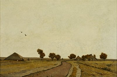 Hollandsk landskab med gårde af Rudolf Ribarz
