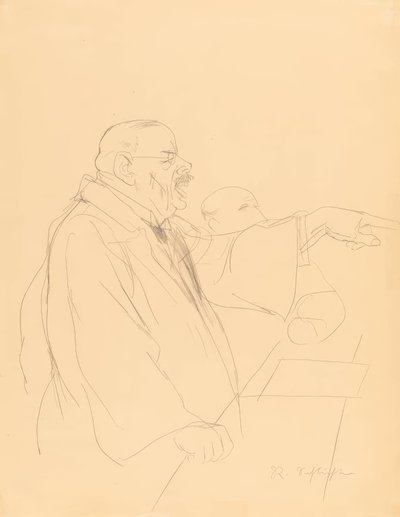 München I retssalen af Rudolf Schlichter