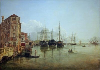 Udsigt over Strada Nuova mod Giardini Pubblici i Vene af Rudolf von Alt