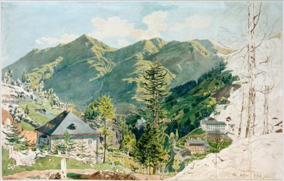 Udsigt over Gastein med Gamskarkogel af Rudolf von Alt
