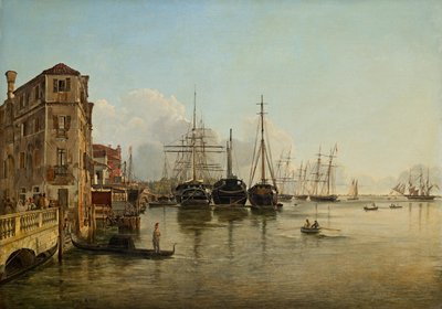 Udsigt fra Strada Nuova [i dag Via Garibaldi] mod Giardini Pubblici i Venedig af Rudolf von Alt