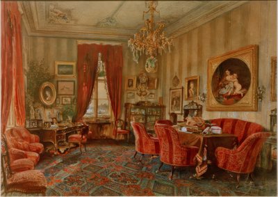 Wienersalon fra Makart-perioden af Rudolf von Alt