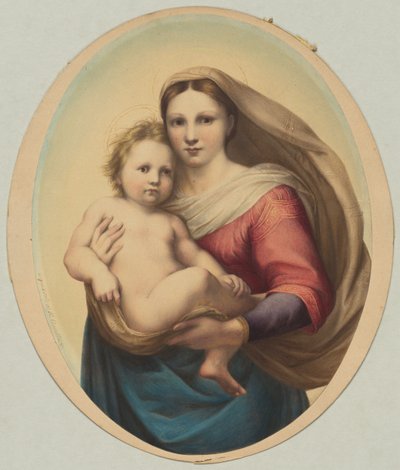 Kopi efter Raphaels Sixtinske Madonna af Rudolph Geudtner