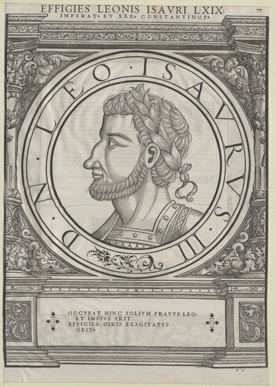 Den østromerske kejser Leo III (tryk) af Rudolph Wyssenbach