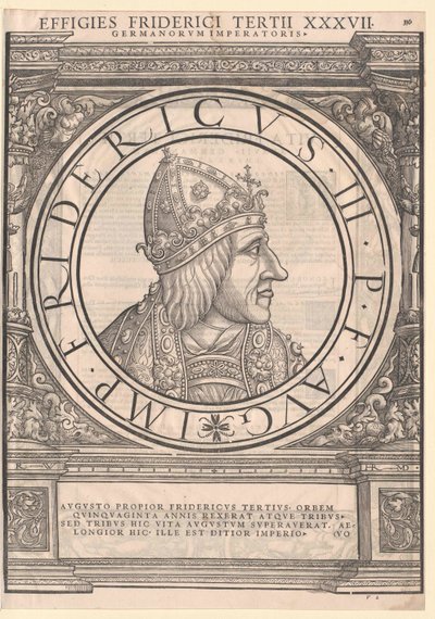 Den tysk-romerske kejser Frederik III (tryk) af Rudolph Wyssenbach