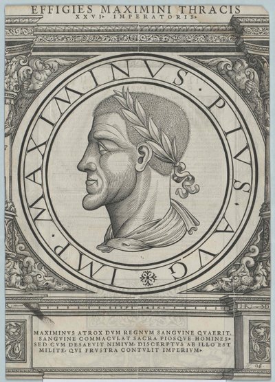 Den romerske kejser Maximinus Thrax (print) af Rudolph Wyssenbach
